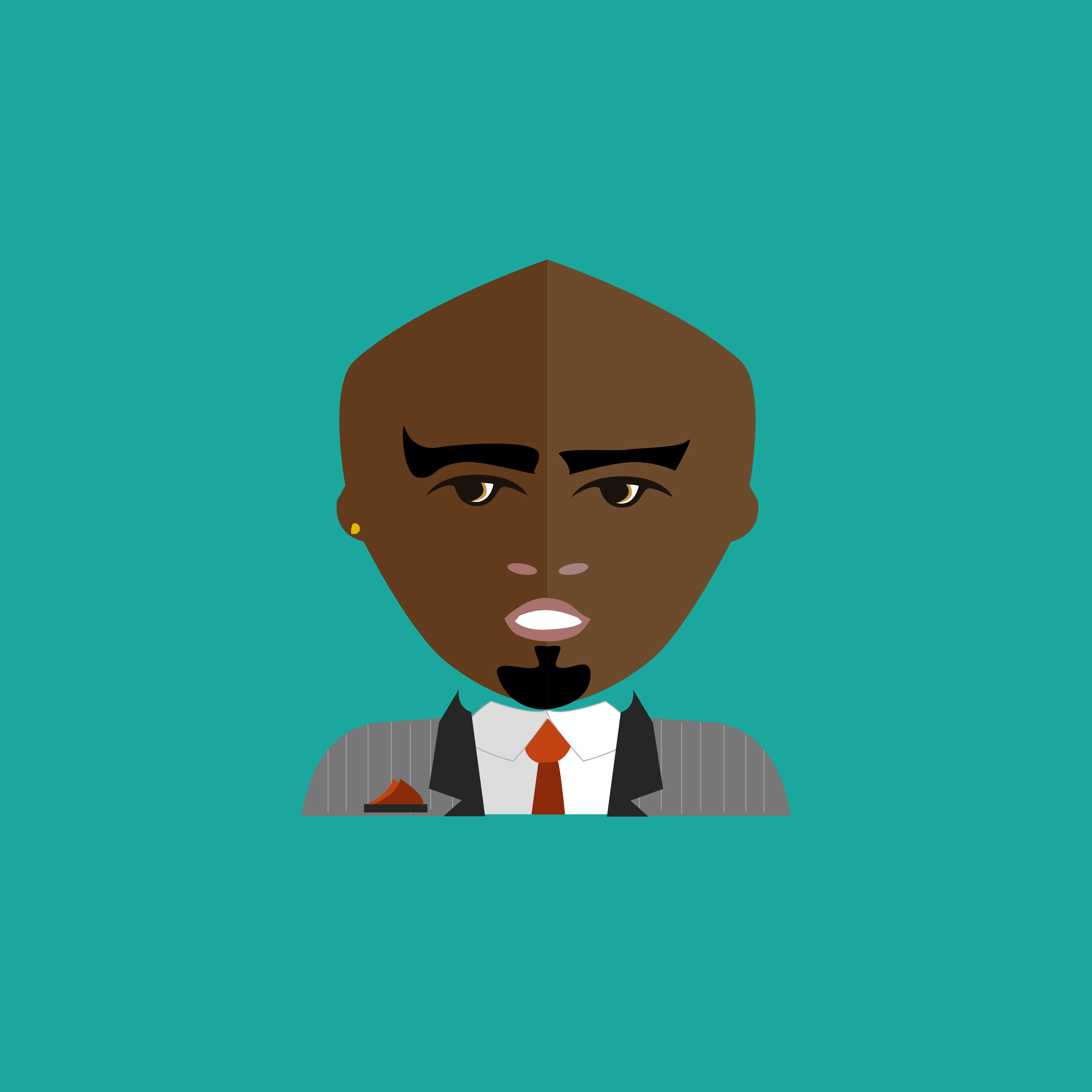 Illlustration of an adult African-American male